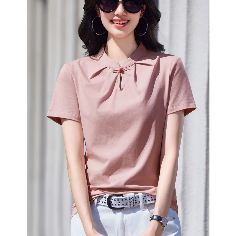 LUYOUYE Set in Sleeve T Shirt Women's-15