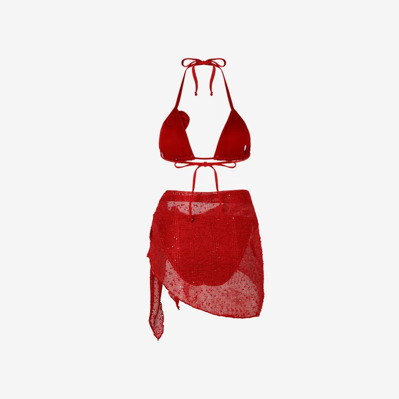LUYOUYE Bikinis Women's Red-3