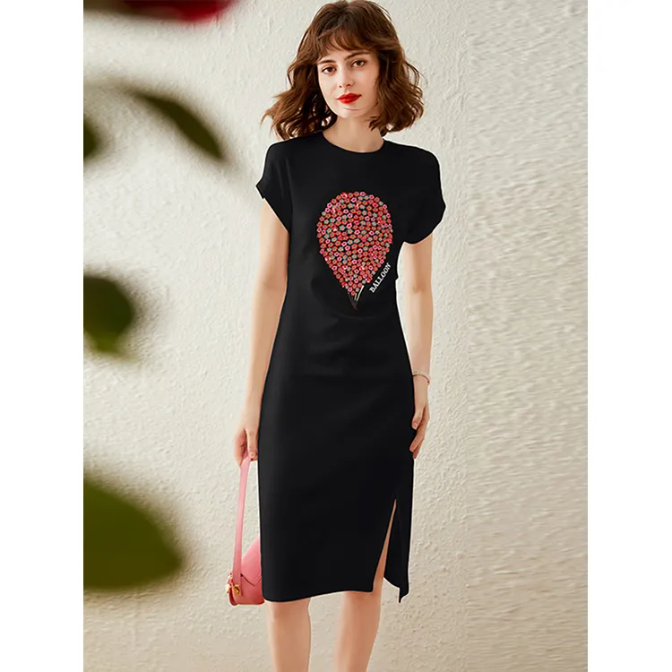 LUYOUYE Short Sleeved Dress Women's-7