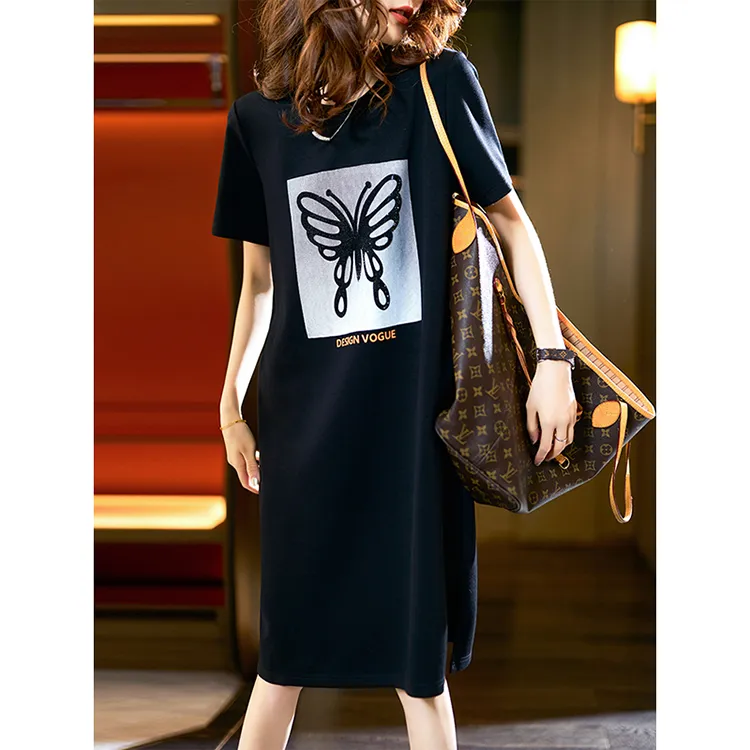 LUYOUYE Short Sleeved Dress Women's-7