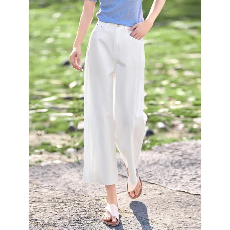 LUYOUYE Casual Pants Women's Cloud White-1