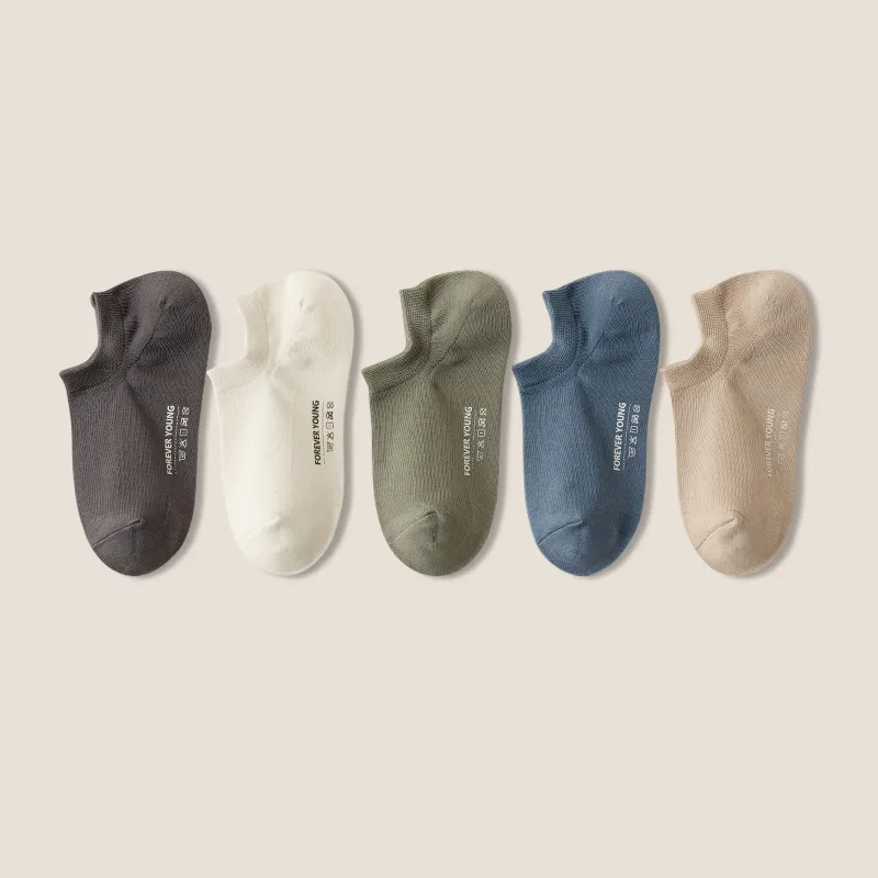 LUYOUYE No Show Socks Men's 5 Pack-34