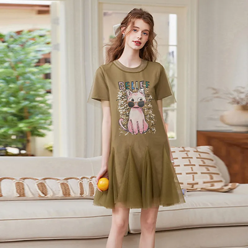 LUYOUYE Short Sleeved Dress Women's-2