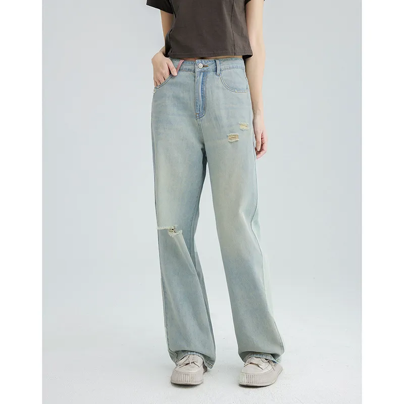 LUYOUYE Jeans Women's Light Denim Blue-1