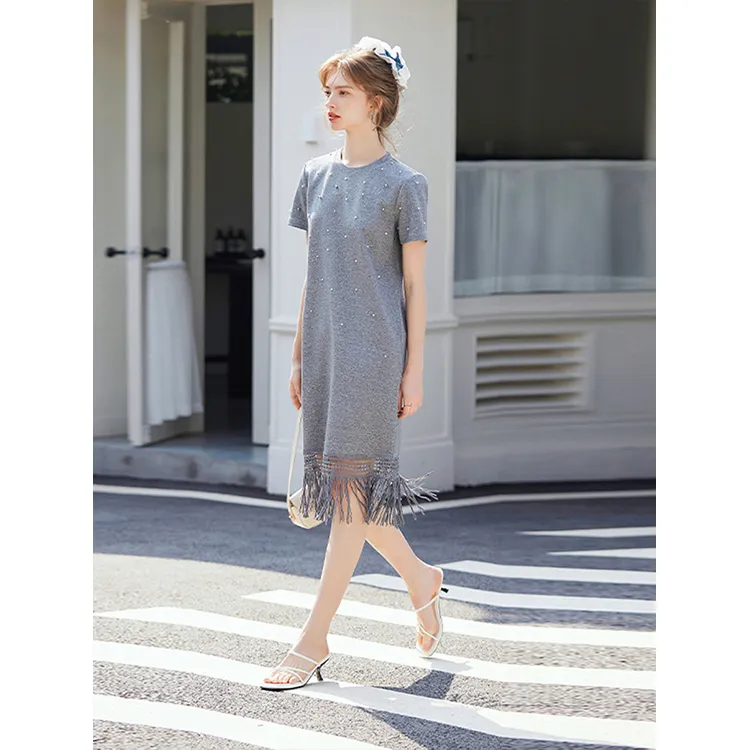 LUYOUYE Short Sleeved Dress Women's-4