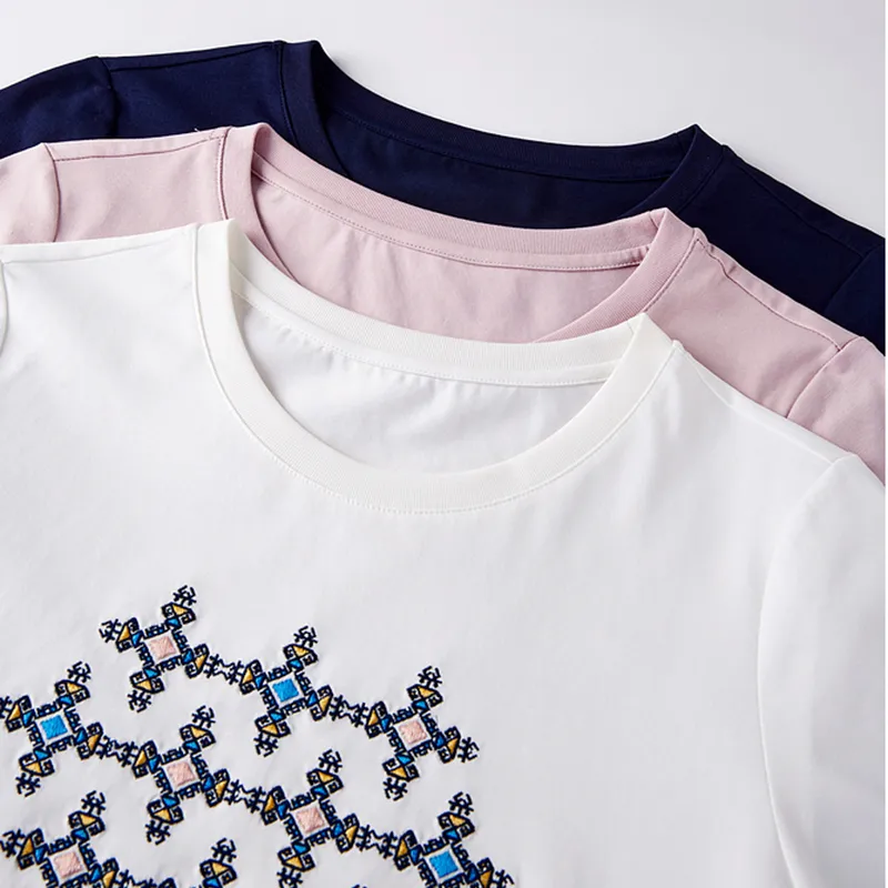 LUYOUYE Regular T Shirt Women's White-4
