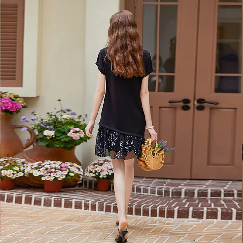 LUYOUYE Short Sleeved Dress Women's-1