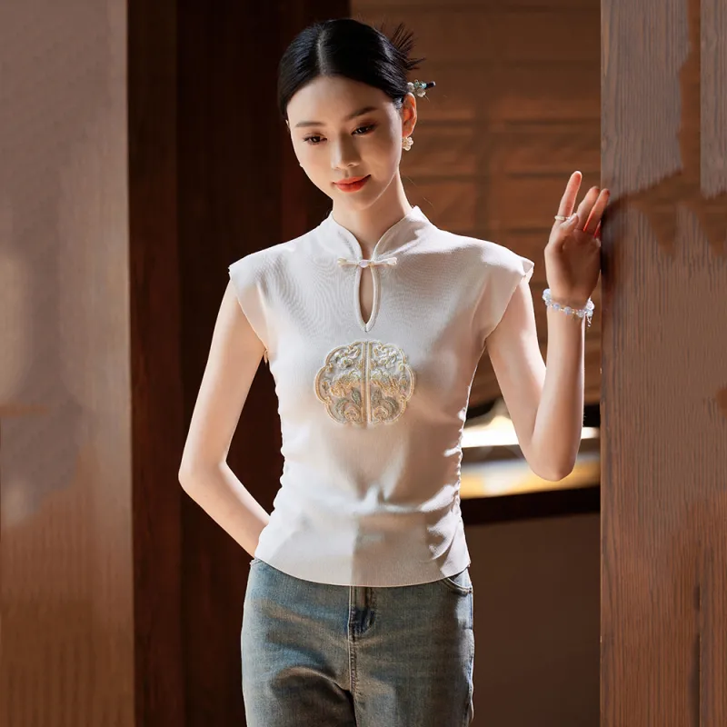 LUYOUYE T Shirt Women's Apricot-3