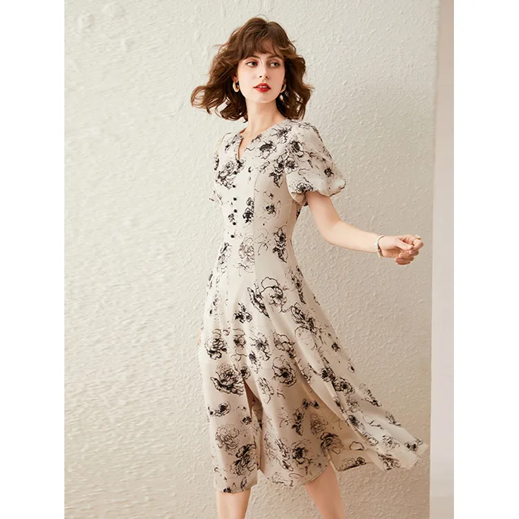 LUYOUYE Short Sleeved Dress Women's-3