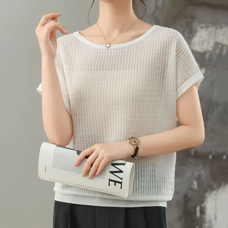 LUYOUYE Batwing Sleeve T Shirt Women's-17