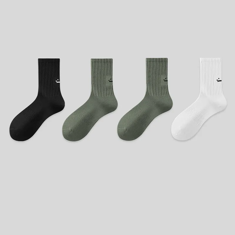 LUYOUYE Mid Calf Socks Men's 4 Pack-23