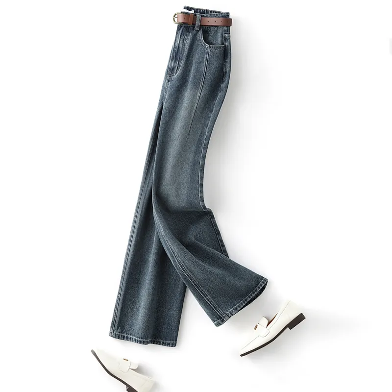 LUYOUYE Jeans Women's Vintage Blue-4