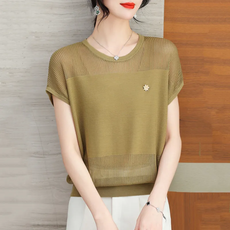 LUYOUYE Batwing Sleeve T Shirt Women's-2