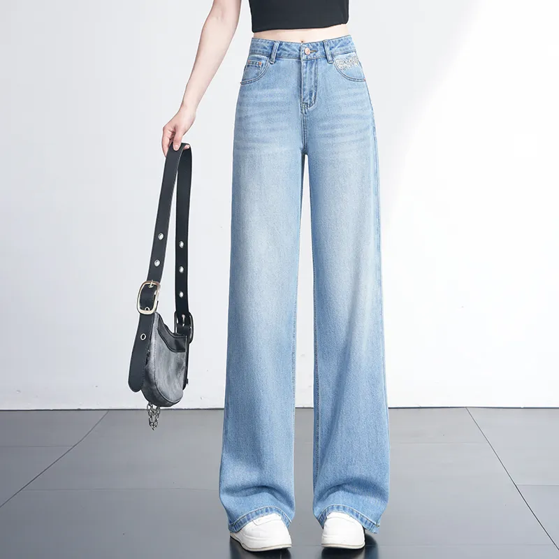 LUYOUYE Jeans Women's Blue-1