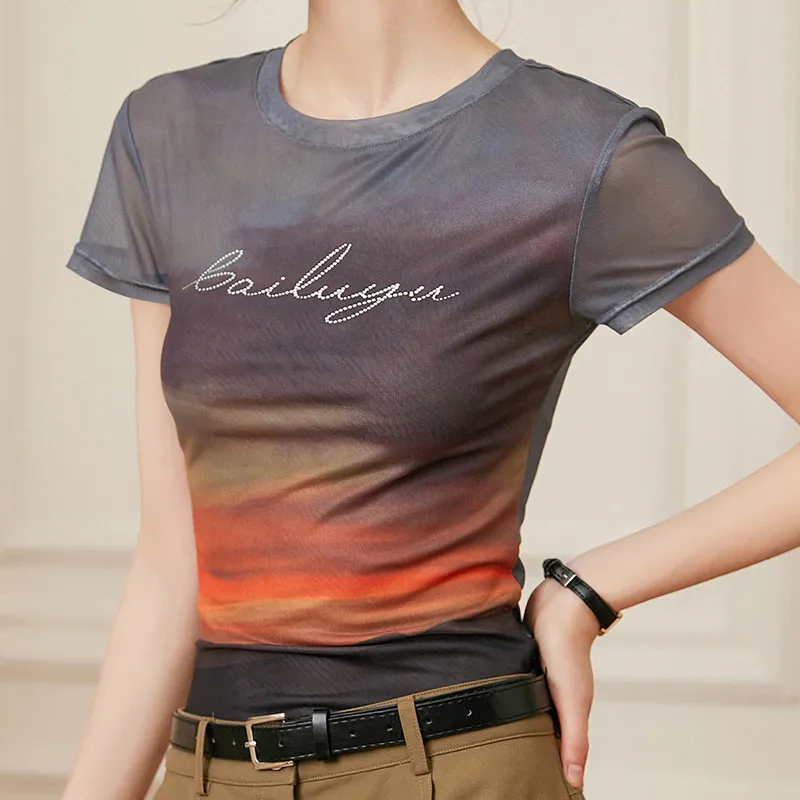 LUYOUYE T Shirts Women's Gray-6