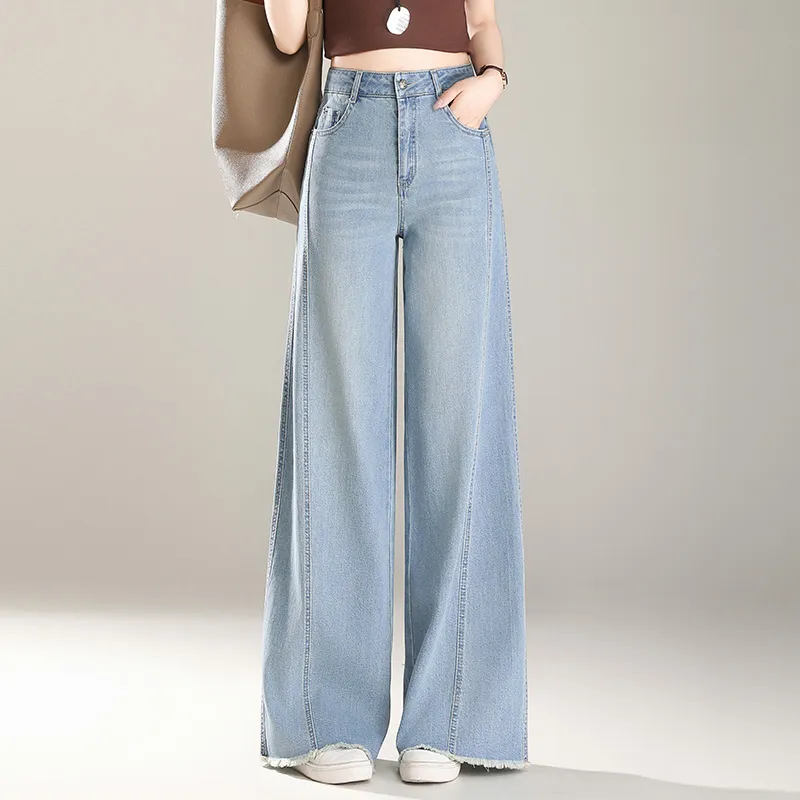 LUYOUYE Jeans Women's Light Blue-1