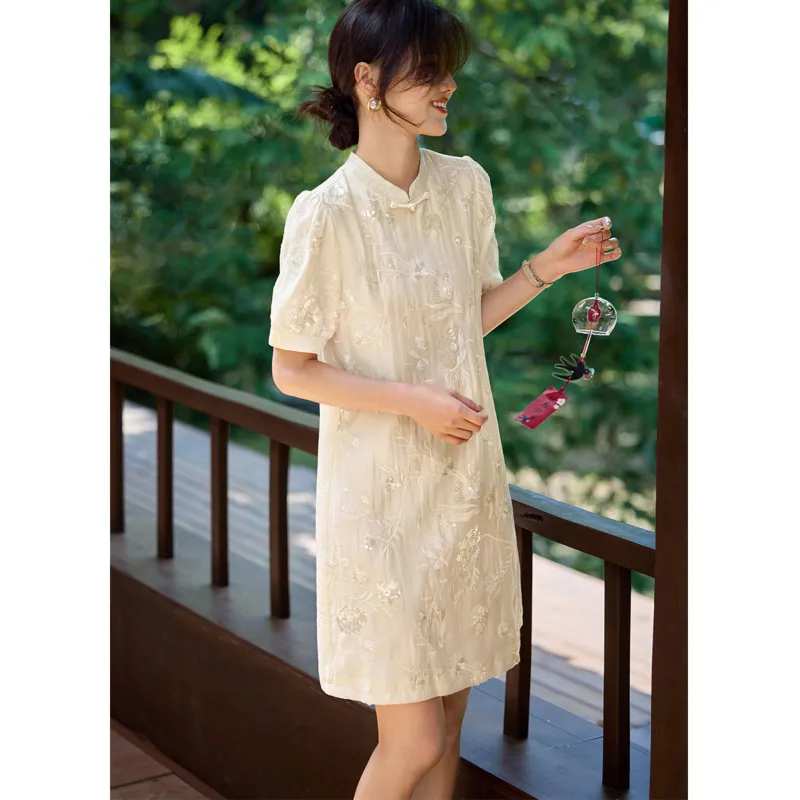 LUYOUYE Short Sleeved Dress Women's-1