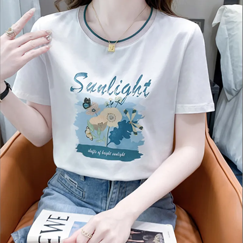 LUYOUYE T Shirts Women's Blue-2
