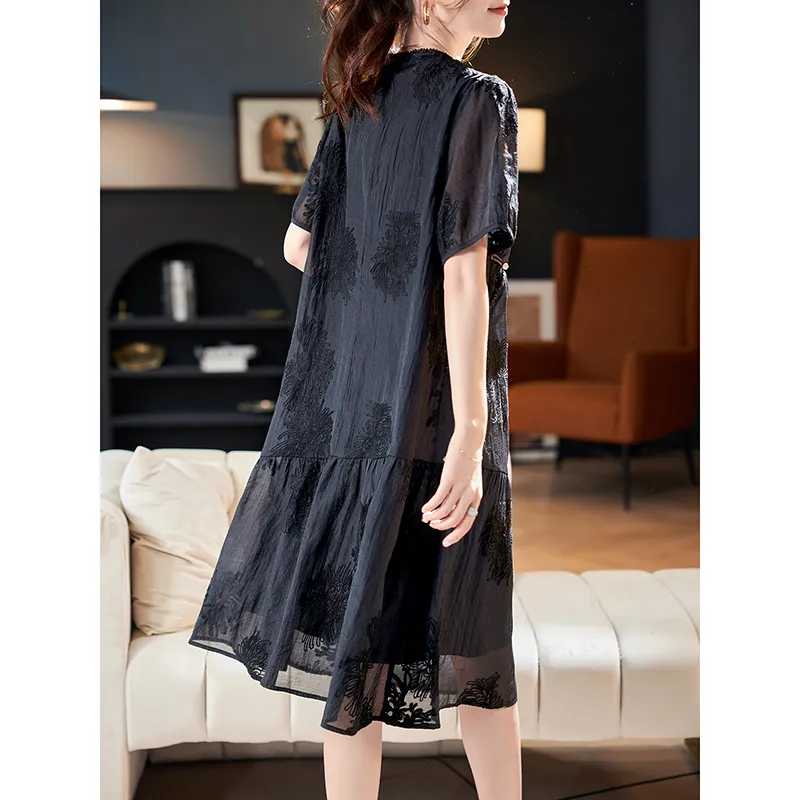LUYOUYE Short Sleeved Dress Women's-3