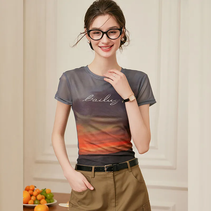 LUYOUYE T Shirts Women's Gray-2