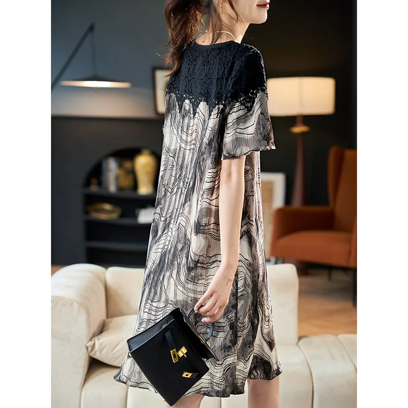 LUYOUYE Short Sleeved Dress Women's-3