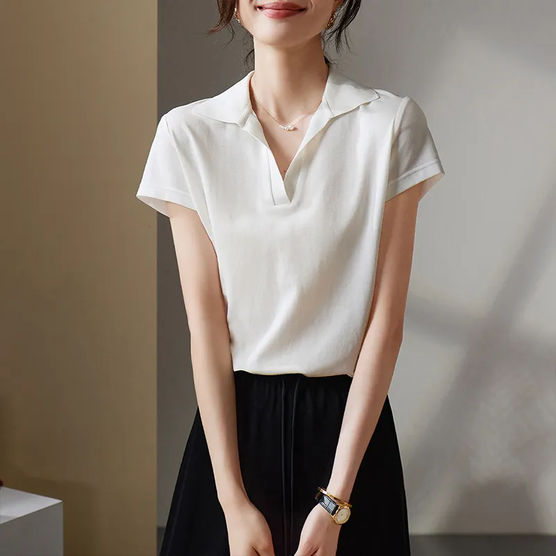 LUYOUYE T Shirts Women's Ecru-1