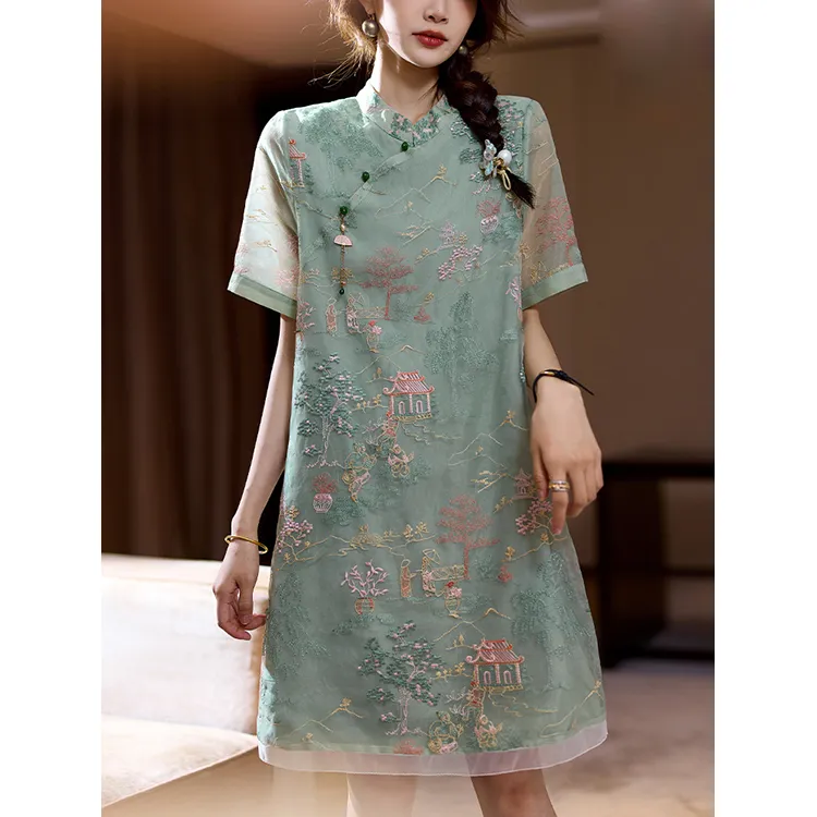 LUYOUYE Short Sleeved Dress Women's-3