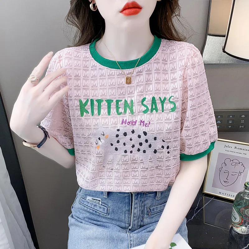 LUYOUYE Puff Sleeve T Shirt Women's-5