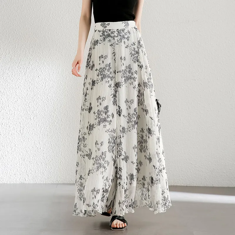LUYOUYE Casual Pants Women's Ink Wash Apricot-2