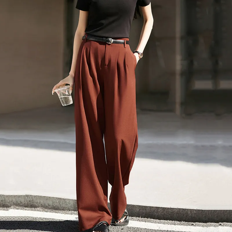 LUYOUYE Casual Pants Women's Ancora Red-3