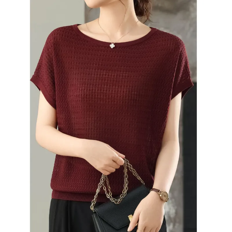 LUYOUYE Batwing Sleeve T Shirt Women's-3