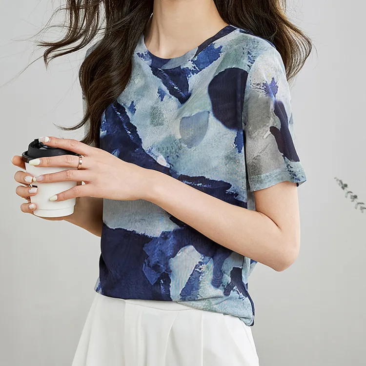 LUYOUYE Regular T Shirt Women's Navy Blue-2