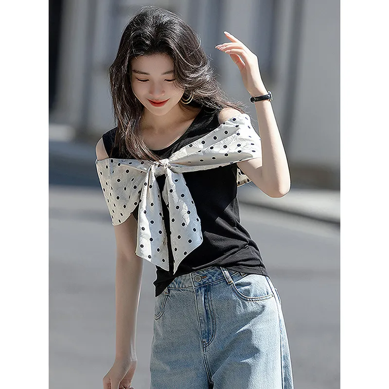 LUYOUYE T Shirts Women's Black-3