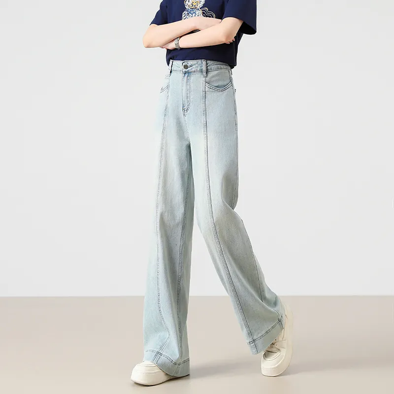 LUYOUYE Jeans Women's Light Blue-3