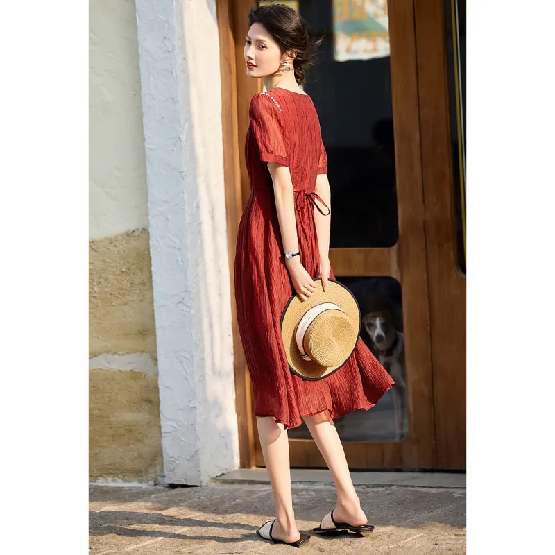 LUYOUYE Short Sleeved Dress Women's-2