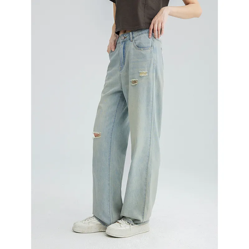 LUYOUYE Jeans Women's Light Denim Blue-2