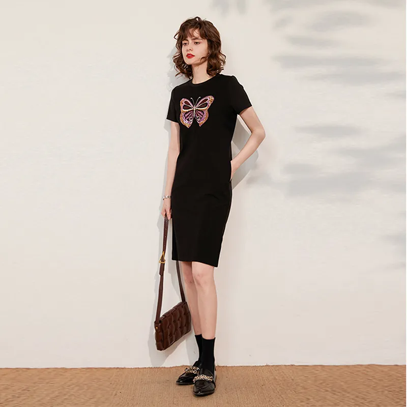 LUYOUYE Short Sleeved Dress Women's-2