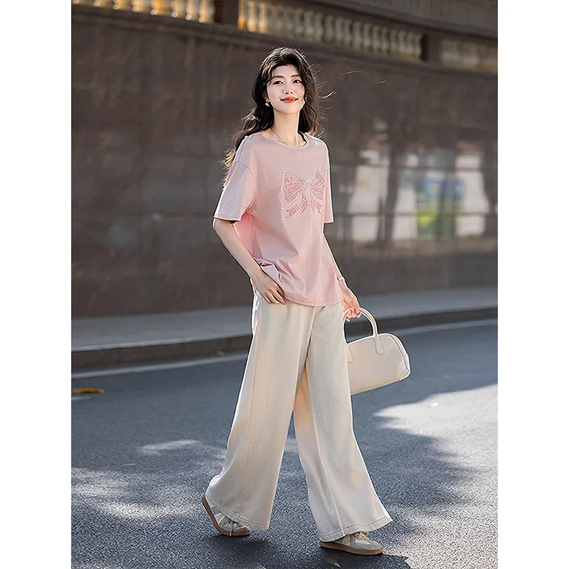 LUYOUYE T Shirts Women's Sheer Pink-2