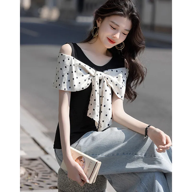 LUYOUYE T Shirts Women's Black-1