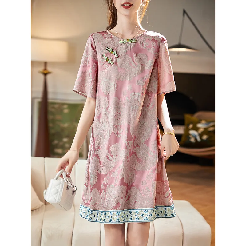LUYOUYE Short Sleeved Dress Women's-1