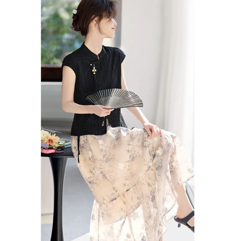 LUYOUYE Two Piece Skirt Sets Women's-1
