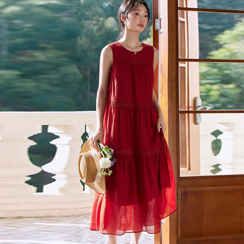 LUYOUYE Sleeveless Dress Women's-3