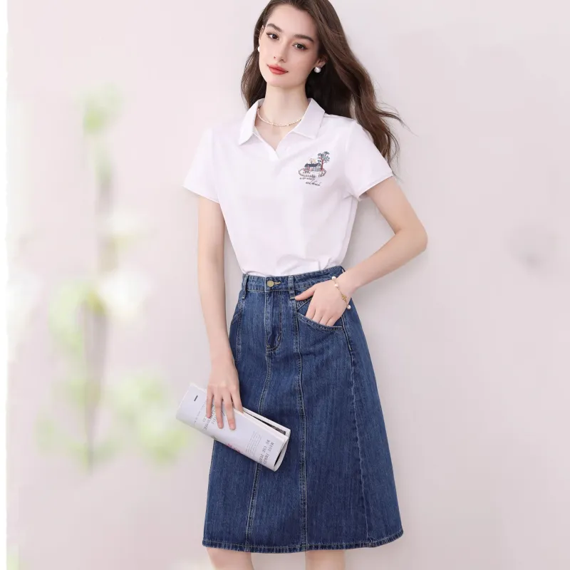 LUYOUYE Set in Sleeve T Shirt Women's-2