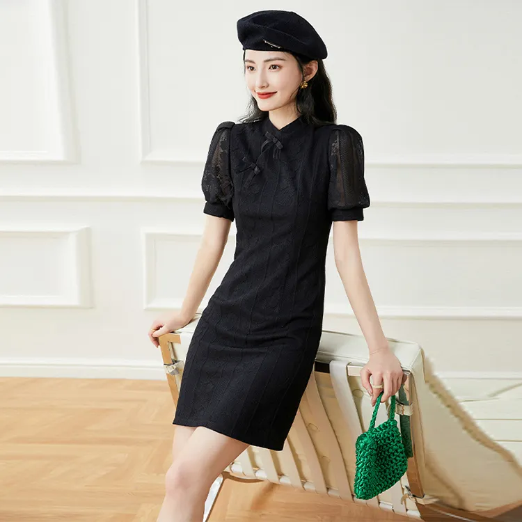 LUYOUYE Short Sleeved Dress Women's-3