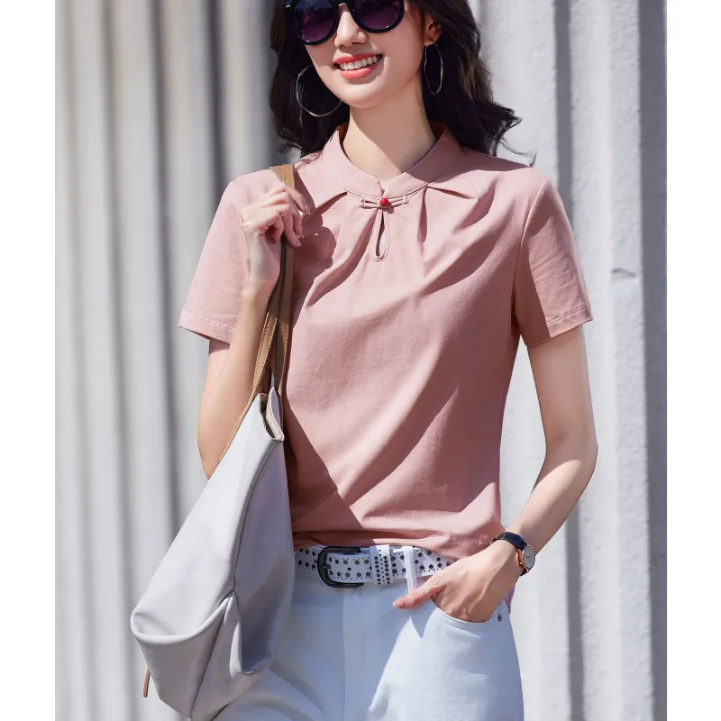 LUYOUYE Set in Sleeve T Shirt Women's-14
