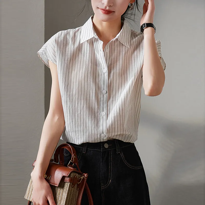 LUYOUYE Shirts Women's White-3