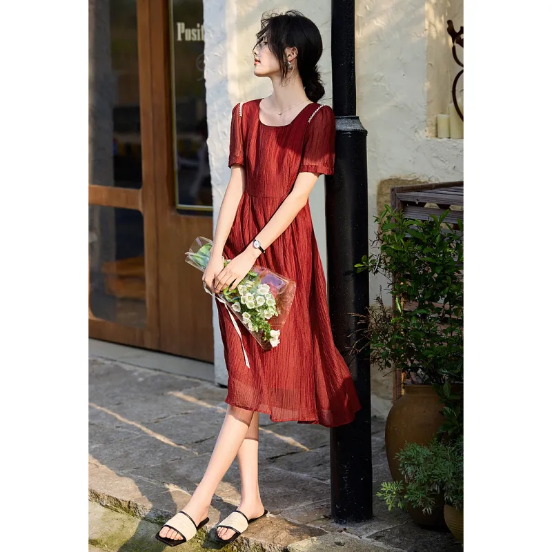 LUYOUYE Short Sleeved Dress Women's-1