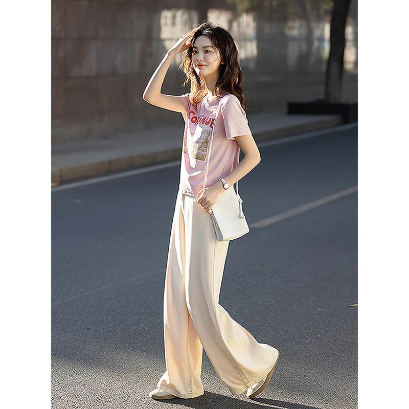 LUYOUYE T Shirts Women's Leather Pink-4