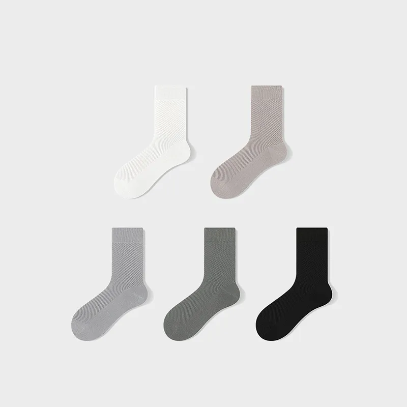 LUYOUYE Mid Calf Socks Men's 5 Pack-13