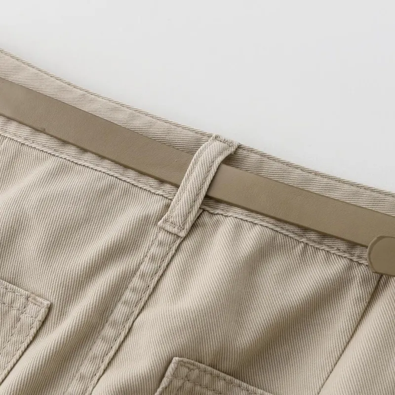 LUYOUYE Jeans Women's Light Khaki-2